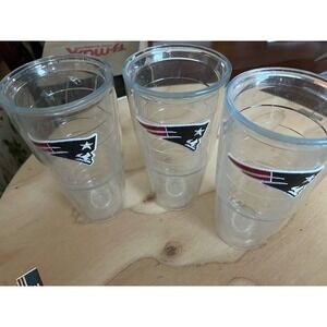 Three New England Patriots Large Tervis Tumblers